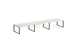 Стол переговорный (3 столешницы) METAL SYSTEM STYLE БО.ПРГ-3.5 Дуб Наварра / Антрацит металл фото