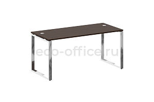 Стол рабочий руководителя METAL SYSTEM DIRECT БО.СРР-4.7 Венге Цаво / Нержавеющая сталь фото
