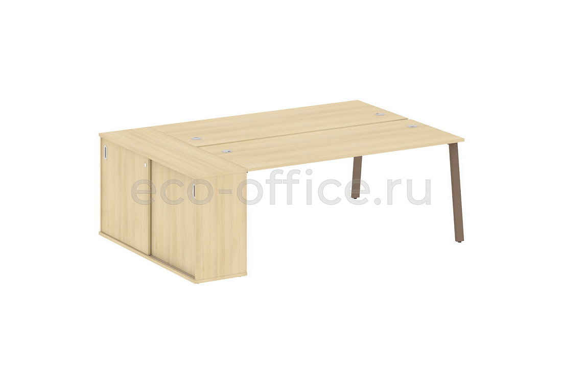 Рабочая станция с опорным шкафом-купе METAL SYSTEM STYLE БА.РС-СШК-1.5 Акация Лорка / Мокко металл  стоимость