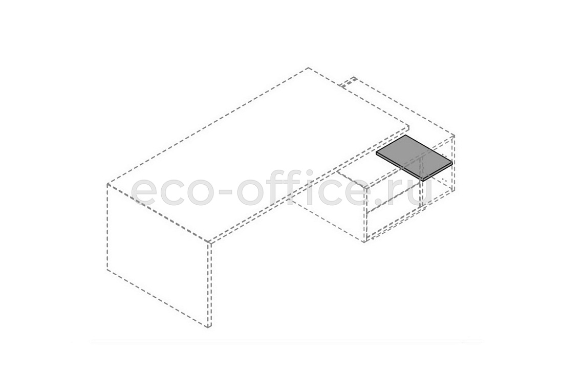 Полка для тумбы в отсек для процессора (меламин) ELITE 174259 Black (Cod.56)  стоимость