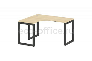 Стол криволинейный левый METAL SYSTEM QUATTRO 5x5 50БО.СА-3 Л Акация Лорка / Антрацит металл фото