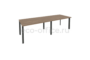 Стол переговорный (2 столешницы) ONIX O.MP-PRG-2.3 Дуб Аризона / Антрацит металл фото