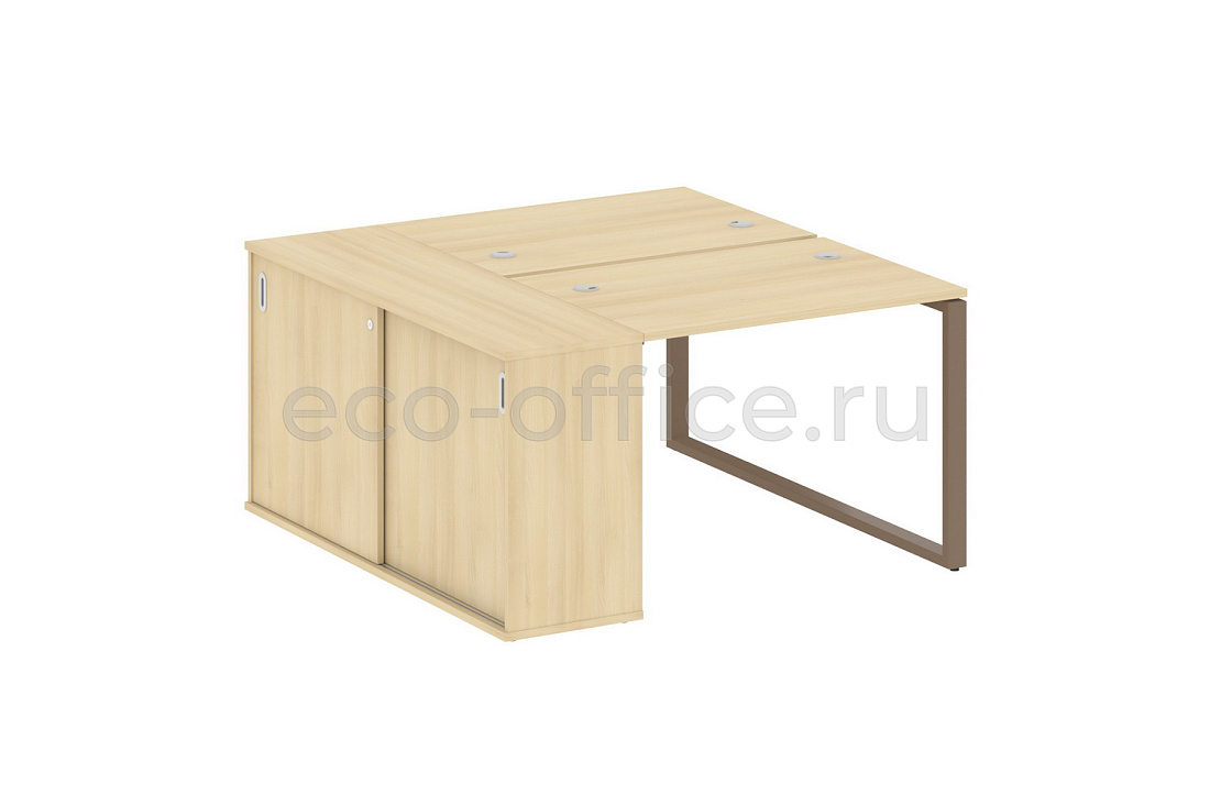 Рабочая станция с опорным шкафом-купе METAL SYSTEM STYLE БО.РС-СШК-1.1 Акация Лорка / Мокко металл  стоимость