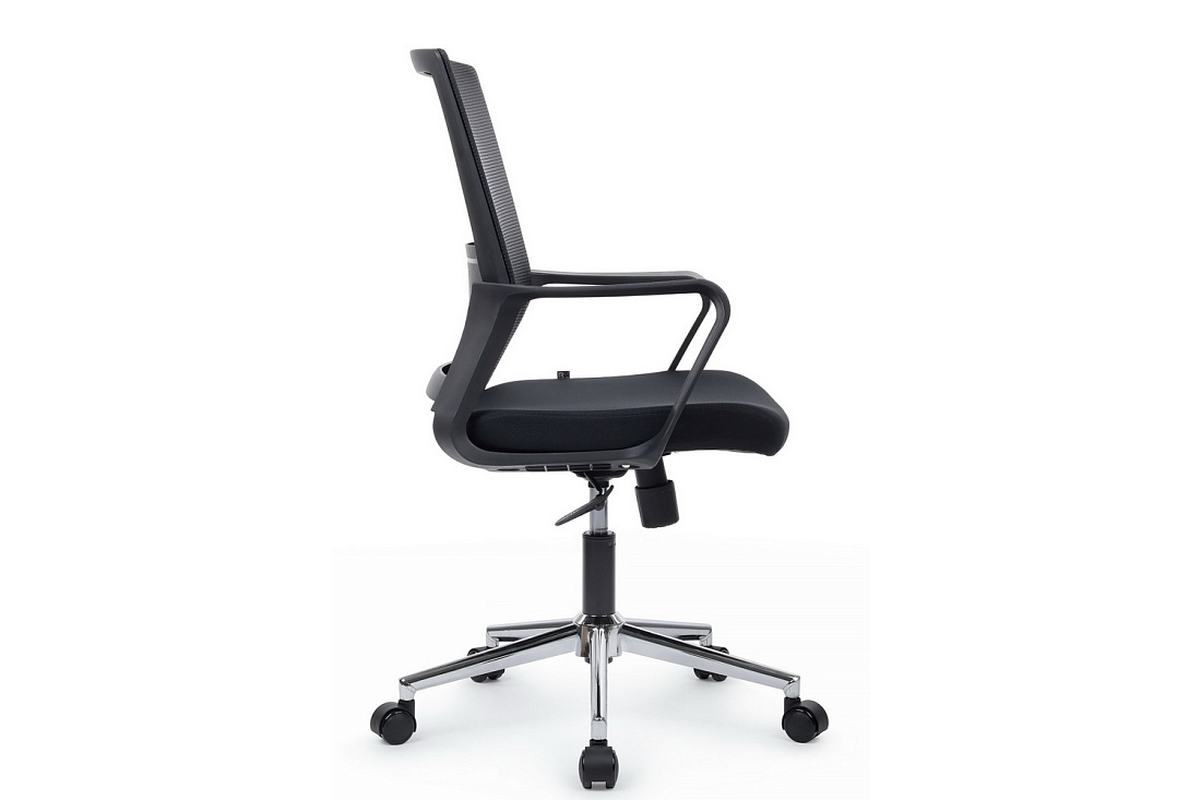 кресло rv chair mint m1029mbe чёрная сетка / чёрная ткань фото
