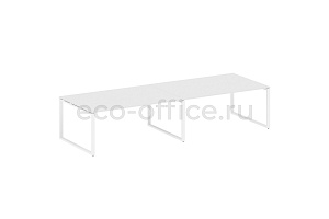 Стол переговорный (2 столешницы) METAL SYSTEM STYLE БО.ПРГ-2.5 Белый / Белый металл фото
