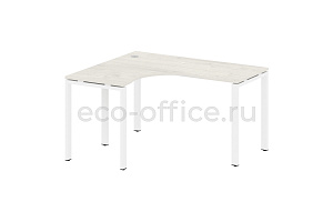 Стол криволинейный левый METAL SYSTEM STYLE БП.СА-3 (L) Дуб Наварра / Белый металл фото