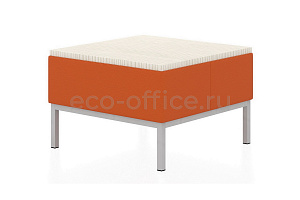 Пуф со столешницей КОМПАКТ экокожа Euroline 112 Оранжевый фото