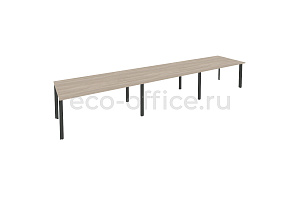 Стол переговорный (3 столешницы) ONIX O.MP-PRG-3.4 Дуб Аттик / Антрацит металл фото