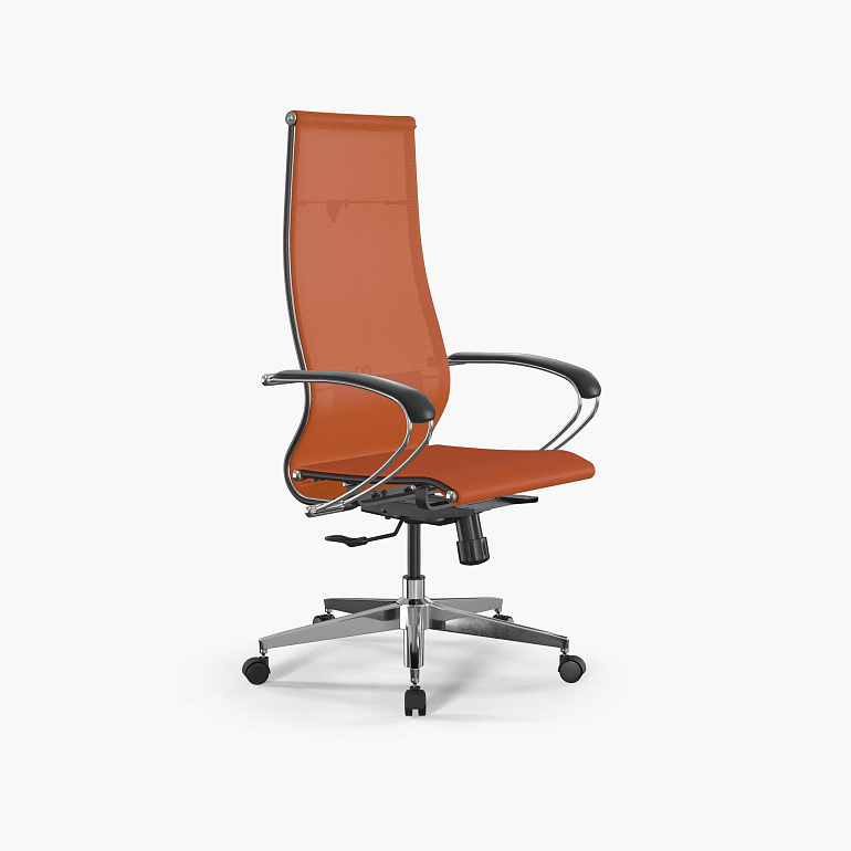 кресло офисное ergolife set 7/подл.131/осн.synchro 004 (оранжевый 21b.16.1.3e3) фото