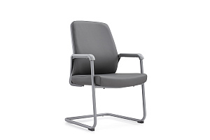 Конференц-кресло RV Chair SITTING D825-5 Тёмно-серая экокожа фото
