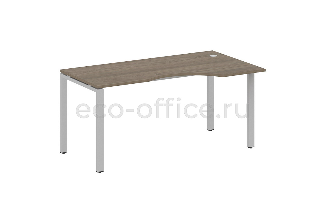 Стол криволинейный правый METAL SYSTEM STYLE БП.СА-1 (R) Вяз Благородный / Серый металл  стоимость