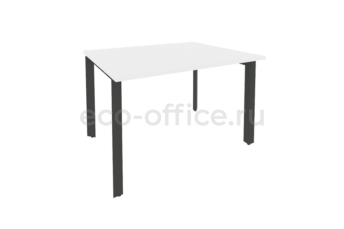 Стол переговорный (1 столешница) ONIX O.MP-PRG-1.2 Белый Бриллиант / Антрацит металл  купить в Москве