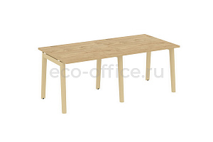 Стол переговорный (2 столешницы) ONIX WOOD OW.PRG-2.1 Тиквуд Светлый / Дуб Светлый фото