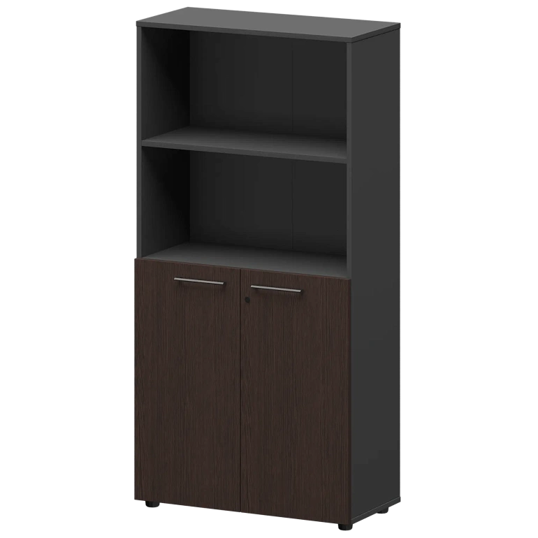 шкаф высокий полузакрытый protech смш48.28f дуб венге/графит фото