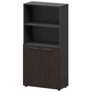 Шкаф высокий полузакрытый Protech СМШ48.28F Дуб венге/Графит фото