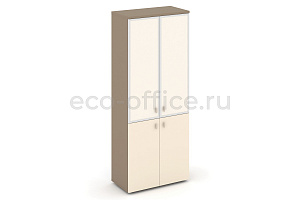 Шкаф высокий широкий ESTETICA ES.ST-1.2R I Латте / Сатин фото