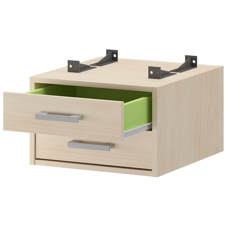 тумба подвесная для столов на м/каркасе гл.600 мм protech амт2-02.60 бук фото