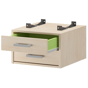 Тумба подвесная для столов на м/каркасе гл.600 мм Protech АМТ2-02.60 Бук фото