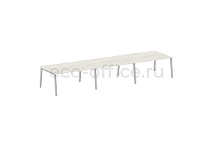 Стол переговорный (3 столешницы) METAL SYSTEM STYLE БА.ПРГ-3.4 Дуб Наварра / Серый металл фото