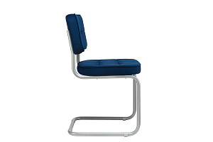 Конференц-кресло ECO-CHAIR COLOMBO Comfort CLM-05 Синий велюр / Серый металл фото