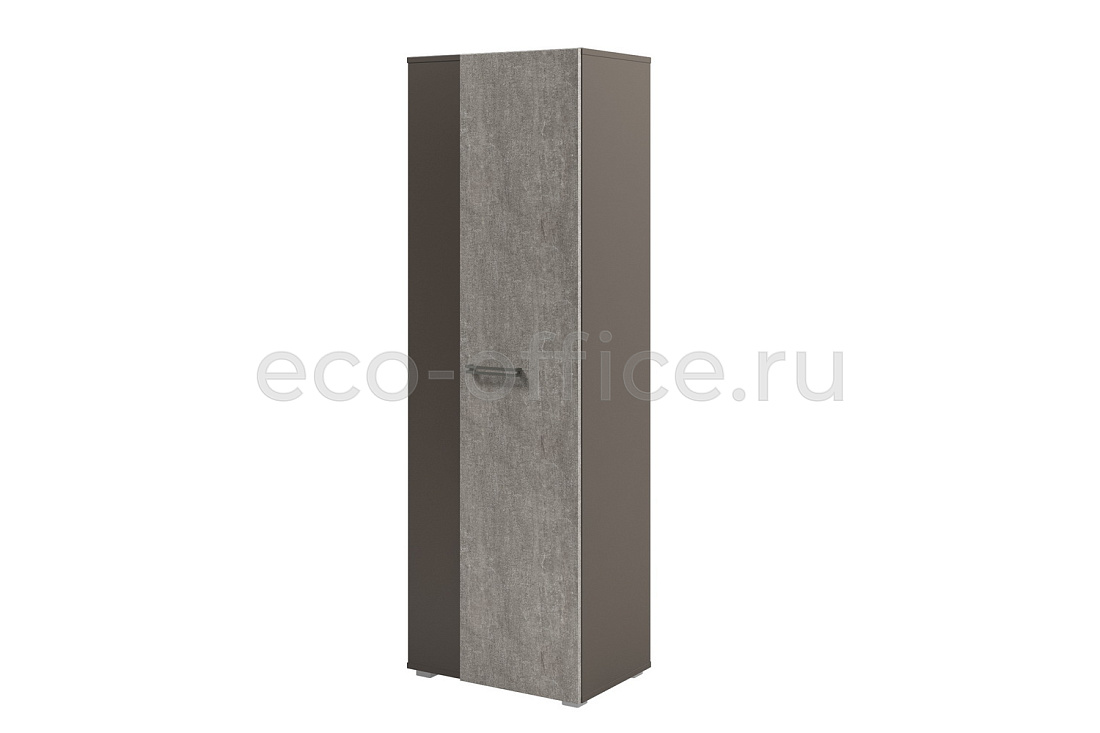 Гардероб с планкой узкий SOLUTION D-631 Бетон Чефалу / Трюфель  стоимость