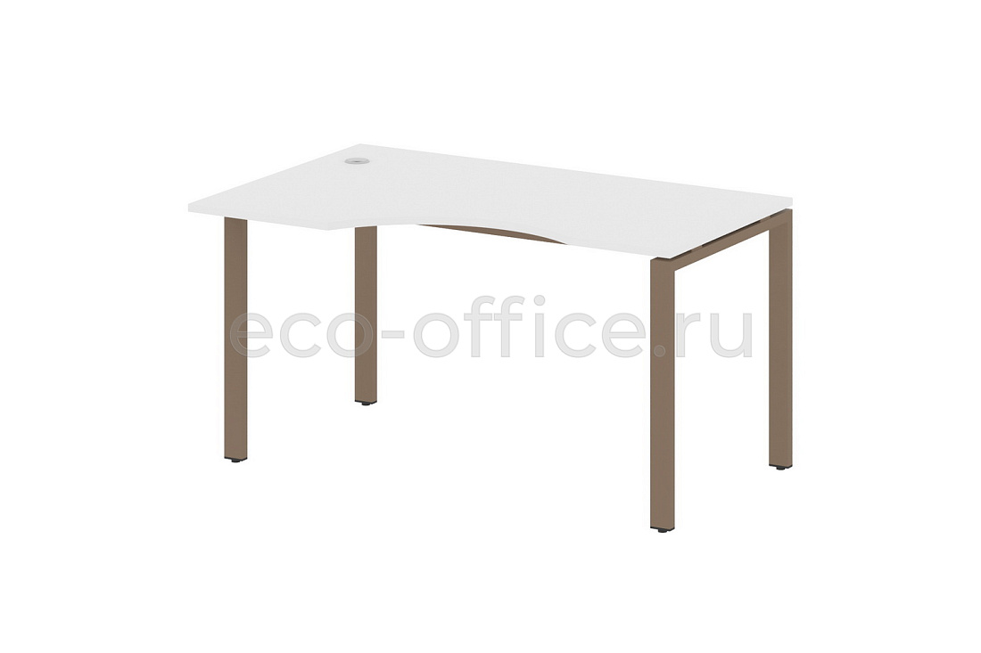Стол криволинейный левый METAL SYSTEM STYLE БП.СА-2 (L) Белый / Мокко металл  стоимость