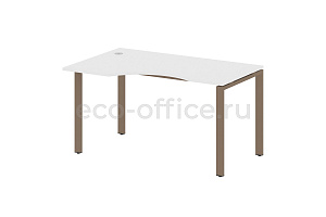 Стол криволинейный левый METAL SYSTEM STYLE БП.СА-2 (L) Белый / Мокко металл фото
