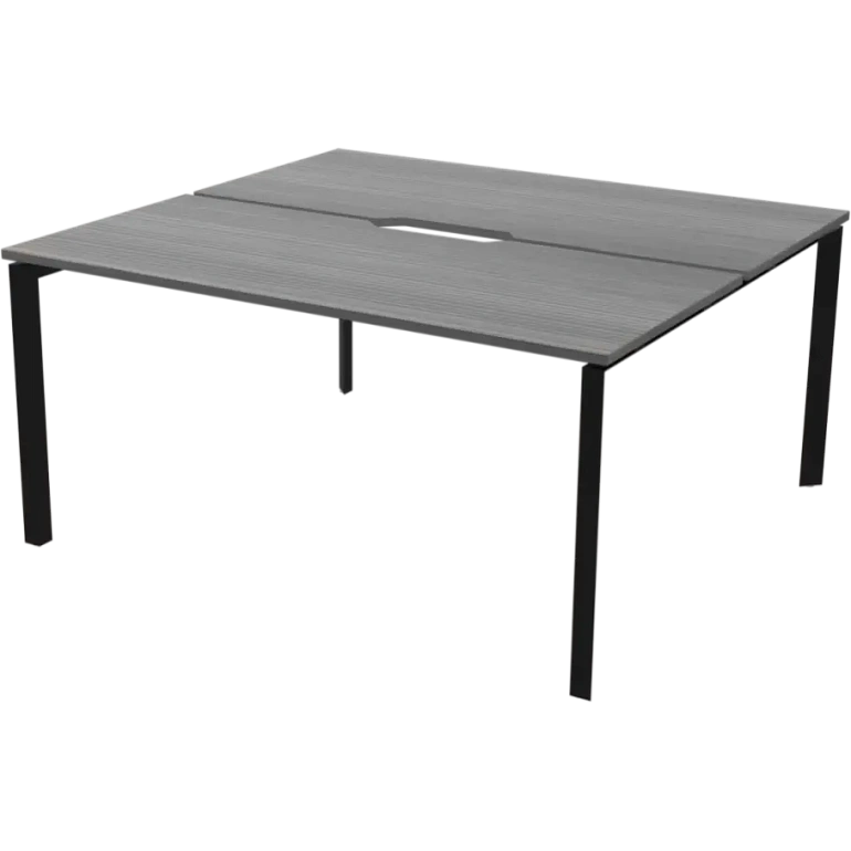 бенч двойной на 2 рабочих места на металлокаркасе protech нтмп.п.б2-160 лиственница/антрацит фото