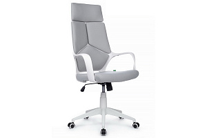 Кресло RV Chair IQ RV 8989 Белый пластик / Светло-серая ткань фото
