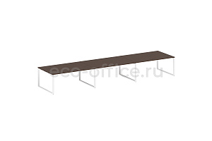 Стол переговорный (3 столешницы) METAL SYSTEM STYLE БО.ПРГ-3.5 Венге Цаво / Белый металл фото