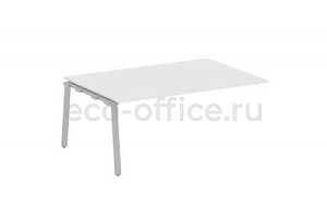 Проходной наборный элемент переговорного стола METAL SYSTEM STYLE БА.ППРГ-5 Белый / Серый металл фото