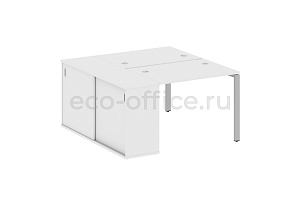 Рабочая станция с опорным шкафом-купе METAL SYSTEM STYLE БП.РС-СШК-1.1 Белый / Серый металл фото