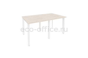 Стол переговорный (2 столешницы) ONIX O.MP-PRG-2.0 Денвер Светлый / Белый металл фото