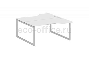 Рабочая станция криволинейная METAL SYSTEM QUATTRO 5x5 50БО.РАС-СА-2.1 Белый / Серый металл фото