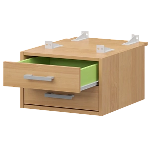 Тумба подвесная для столов на м/каркасе гл.730 мм Protech АМТ2-02.73 Ольха/Белый фото