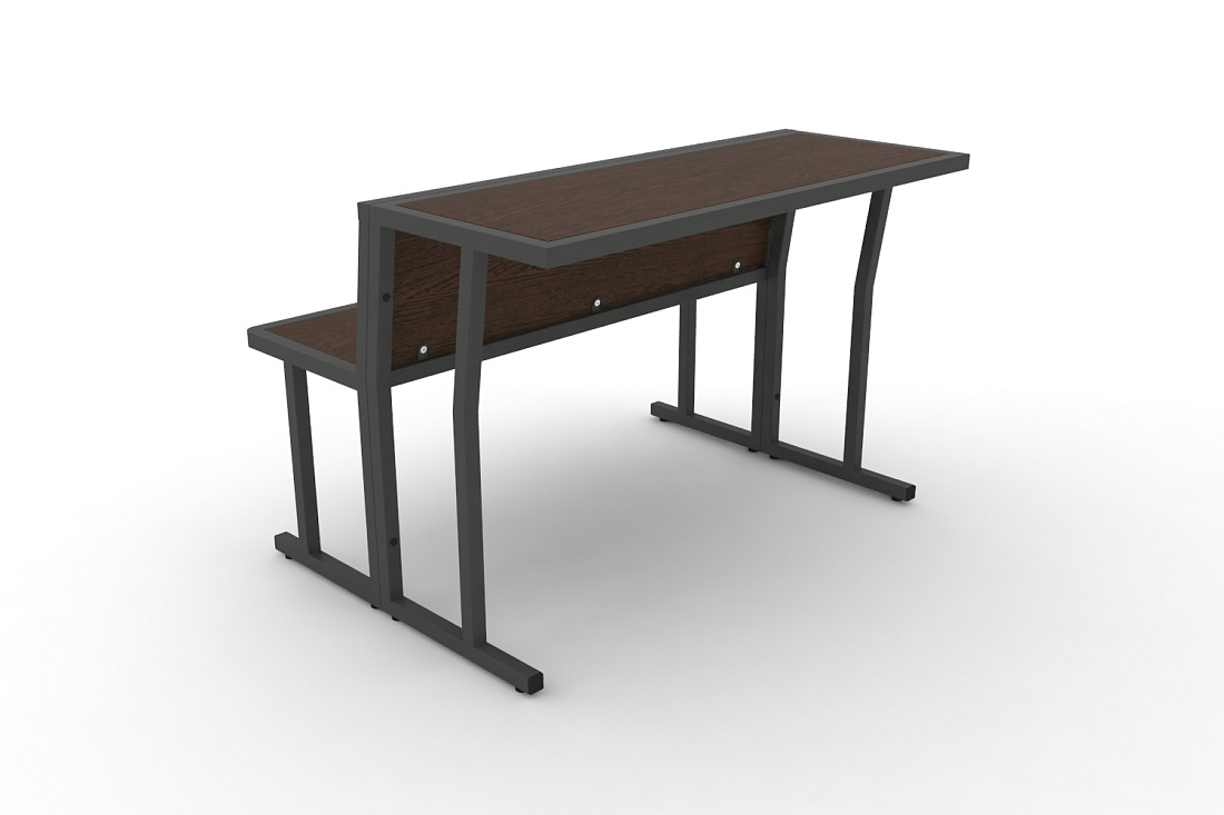 Комплект скамья со столом DESK DKN-1100LS Венге / Антрацит Металл  стоимость