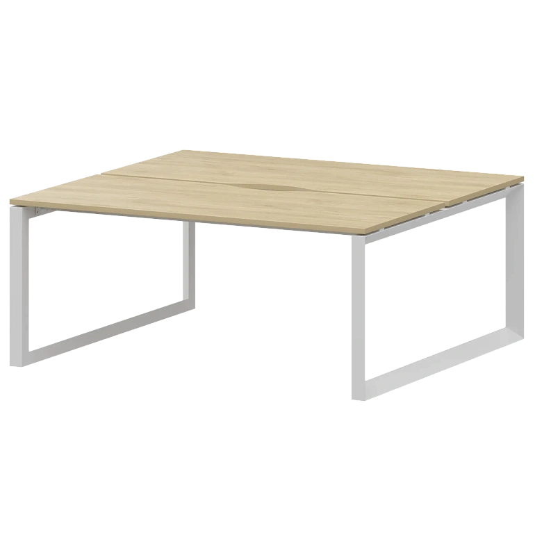 бенч двойной на 2 рабочих места на металлокаркасе protech нтмп.о.б2-160 баттл рок/белый фото