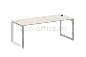 Стол руководителя ONIX DIRECT LUX M-O.MO-SRR-6.8 Денвер Светлый / Нержавеющая сталь фото