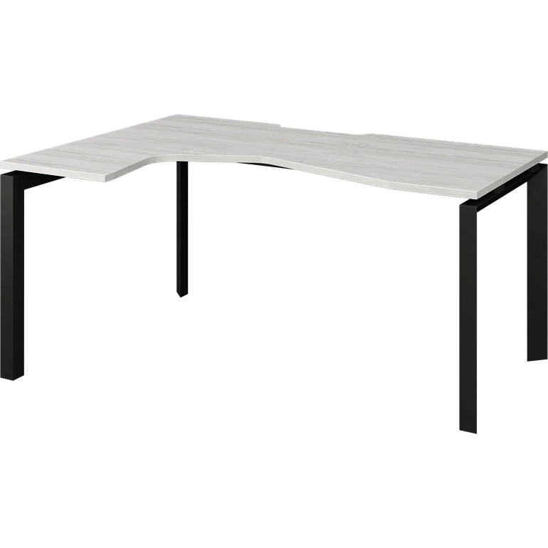 стол эргономичный левый на металлокаркасе protech нтмп.п-060.лв сосна винтер/антрацит фото