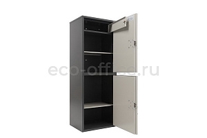 Шкаф бухгалтерский AIKO SL-125/2T Графит (RAL 7024) / Светло-серый (RAL 7038) фото