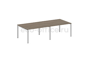Стол переговорный (2 столешницы) METAL SYSTEM STYLE БП.ПРГ-2.3 Вяз Благородный / Серый металл фото