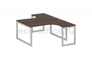 Рабочая станция криволинейная METAL SYSTEM QUATTRO 5x5 50БО.РАС-СА-2.4 Венге Цаво / Серый металл фото