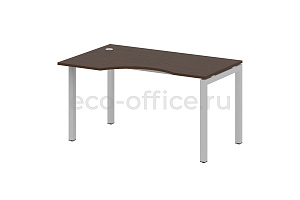 Стол криволинейный левый METAL SYSTEM QUATTRO 5x5 50БП.СА-2 Л Венге Цаво / Серый металл фото