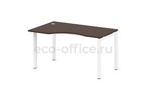 Стол криволинейный левый METAL SYSTEM QUATTRO 5x5 50БП.СА-2 Л Венге Цаво / Белый металл фото