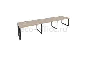Стол переговорный (3 столешницы) ONIX O.MO-PRG-3.3 Дуб Аттик / Антрацит металл фото