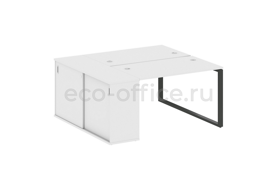 Рабочая станция с опорным шкафом-купе METAL SYSTEM STYLE БО.РС-СШК-1.2 Белый / Антрацит металл  стоимость