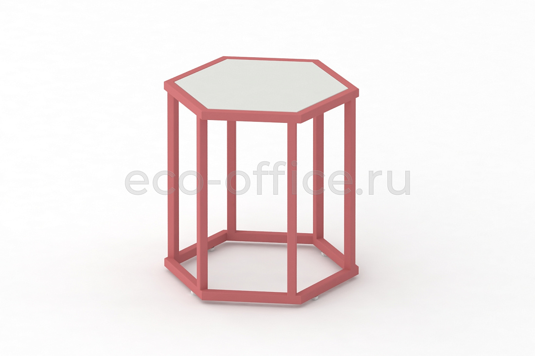 Стол журнальный HEX-450 ColorPastel Сатин / Розовый антик (RAL 3014)  стоимость