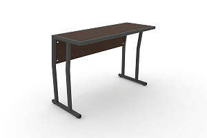 Стол учебный двухместный с царгой DESK DK-1100SP Венге Цаво / Антрацит металл фото
