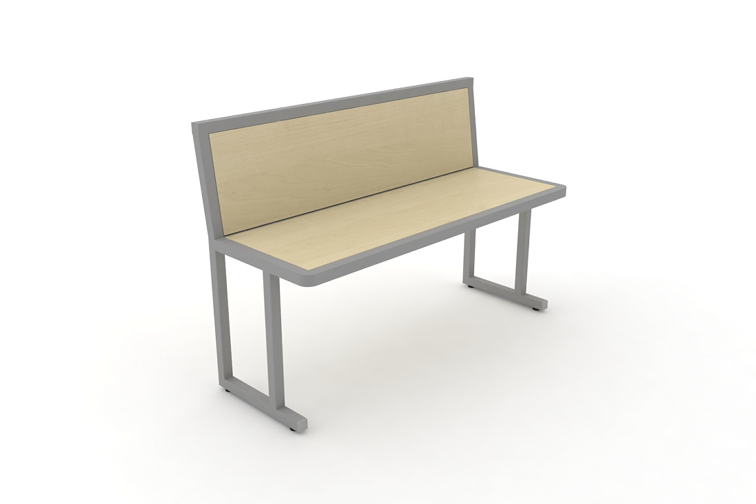 Скамья учебная двухместная DESK DK-1100L Клен / Серый Металл  стоимость
