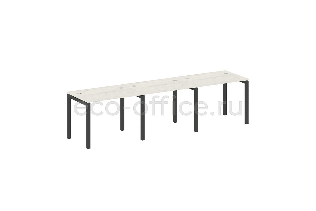 Рабочая станция на 3 рабочих места METAL SYSTEM QUATTRO 5x5 50БП.СМ-3.1 Дуб Наварра / Антрацит металл   стоимость